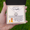 Love Knot Necklace | Personalized To My Daughter Necklace From Dad Father I'M Proud To Be Your Father Lion Daughter Birthday Graduation Christmas Customized Gift Box Message Card | teecentury