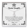 Alluring Beauty Necklace | Personalized To My Daughter Necklace From Dad Mom I Will Love You Always Daughter Jewelry Birthday Graduation Christmas Customized Message Card | teecentury