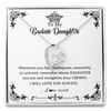 Forever Love Necklace | Personalized To My Daughter Necklace From Dad Mom I Will Love You Always Daughter Jewelry Birthday Graduation Christmas Customized Message Card | teecentury