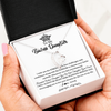 Forever Love Necklace | Personalized To My Daughter Necklace From Dad Mom Straighten Your Crown Daughter Jewelry Birthday Graduation Christmas Customized Gift Box Message Card | teecentury