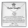 Love Knot Necklace | Personalized To My Daughter Necklace From Dad Mom Straighten Your Crown Daughter Jewelry Birthday Graduation Christmas Customized Gift Box Message Card | teecentury