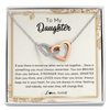 Interlocking Hearts Necklace | Personalized To My Daughter Necklace From Mom Dad Braver Stronger Smarter Loved Daughter Jewelry Birthday Christmas Customized Gift Box Message Card | teecentury