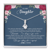 Alluring Beauty Necklace | Personalized To My Daughter Necklace From Mom Dad Father You Are My Greatest Gift Daughter Birthday Christmas Customized Jewelry Gift Box Message Card | teecentury