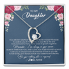 Forever Love Necklace | Personalized To My Daughter Necklace From Mom Dad Father You Are My Greatest Gift Daughter Birthday Christmas Customized Jewelry Gift Box Message Card | teecentury