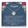 Love Knot Necklace | Personalized To My Daughter Necklace From Mom Dad Father You Are My Greatest Gift Daughter Birthday Christmas Customized Jewelry Gift Box Message Card | teecentury