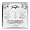Alluring Beauty Necklace | Personalized To My Daughter Necklace From Mom Dad Father You're Braver Stronger Smarter Daughter Birthday Christmas Customized Jewelry Gift Box Message Card | teecentury