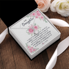 Alluring Beauty Necklace | Personalized To My Daughter Necklace From Mom Dad I Will Always Love You Daughter Birthday Christmas Jewelry Pendant Customized Gift Box Message Card | teecentury