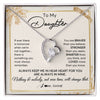 Forever Love Necklace | Personalized To My Daughter Necklace From Mom Dad Mother Always Keep Me In Your Heart Daughter Birthday Graduation Christmas Customized Gift Box Message Card | teecentury