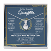 Alluring Beauty Necklace | Personalized To My Daughter Necklace From Mom Dad Mother How Much You Mean To Me Gift For Daughter Birthday Graduation Christmas Customized Message Card | teecentury