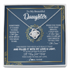 Love Knot Necklace | Personalized To My Daughter Necklace From Mom Dad Mother How Much You Mean To Me Gift For Daughter Birthday Graduation Christmas Customized Message Card | teecentury