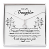 Alluring Beauty Necklace | Personalized To My Daughter Necklace From Mom Dad Mother Not Even Time Floral Daughter Birthday Graduation Christmas Customized Message Card | teecentury