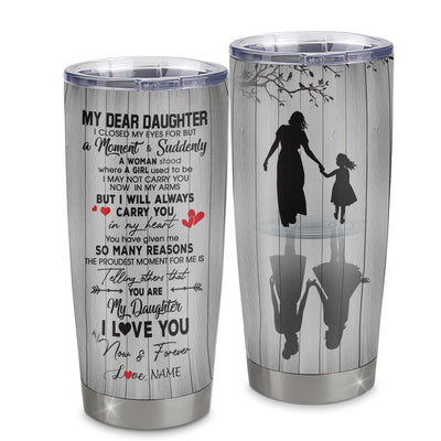 Personalized To My Daughter Nephew From Mom Mother Stainless Steel Cup I Love You Letters For Her Daughter Birthday Graduation Christmas Travel Mug | teecentury