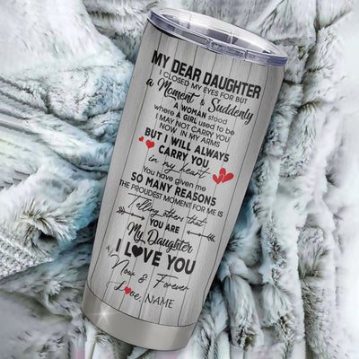 Personalized To My Daughter Nephew From Mom Mother Stainless Steel Cup I Love You Letters For Her Daughter Birthday Graduation Christmas Travel Mug | teecentury