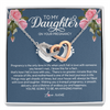 Interlocking Hearts Necklace | Personalized To My Daughter On Your Pregnancy Necklace First Time Mom Expecting Mama Mom Mother's Day Pendant Jewelry Customized Gift Box Message Card | teecentury