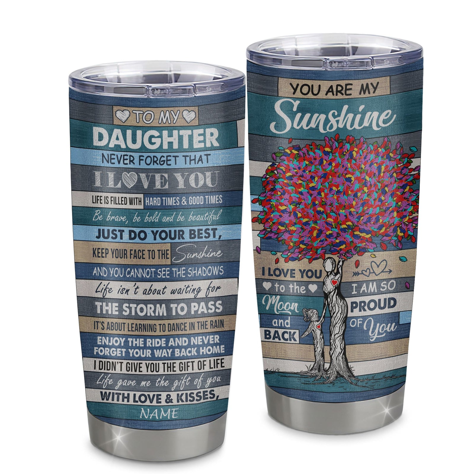 Personalized To My Daughter Tumbler From Mom Dad Mother Stainless Steel Cup Colortree Never Forget I Love You Daughter Birthday Graduation Christmas Travel Mug | teecentury
