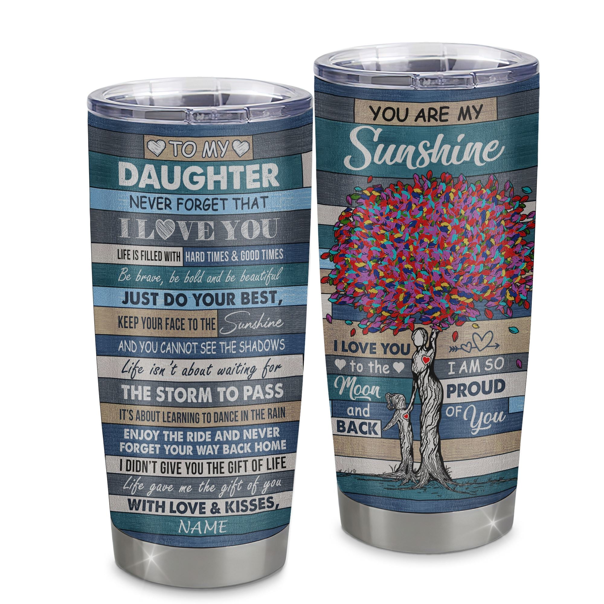 Personalized To My Daughter Tumbler From Mom Dad Mother Stainless Steel Cup Colortree Never Forget I Love You Daughter Birthday Graduation Christmas Travel Mug | teecentury