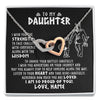 Interlocking Hearts Necklace | Personalized To My Daughter Viking Necklace From Dad Father I Am So Proud Of You Runes Viking Daughter Birthday Christmas Customized Gift Box Message Card | teecentury