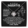 Love Knot Necklace | Personalized To My Daughter Viking Necklace From Dad Father I Am So Proud Of You Runes Viking Daughter Birthday Christmas Customized Gift Box Message Card | teecentury