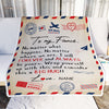 Personalized To My Fiancé Blanket From Fiancée Big Hug Air Mail Letter Fiancé Birthday Anniversary Valentine's Day Christmas Gift Bed Fleece Throw Blanket Blanket | Teecentury.com