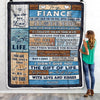 Personalized To My Fiance Blanket From Fiancee Wood I Love You More And More Fiance Anniversary Valentines Day For Him Christmas Fleece Throw Blanket Blanket | Teecentury.com