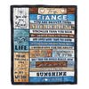 Personalized To My Fiance Blanket From Fiancee Wood You Are My Sunshine I Love You Fiance Anniversary Valentines Day Wedding Christmas Fleece Throw Blanket | teecentury
