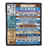 Personalized To My Fiance Blanket From Fiancee's Name Wood I Fell In Love With You Fiance Anniversary Valentines Day Wedding Christmas Fleece Throw Blanket Blanket | Teecentury.com