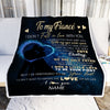 Personalized To My Fiance Blankets Fall In Love With You Future Husband Fiance Birthday Valentine's Day Christmas Customized Fleece Blanket Blanket | Teecentury.com