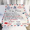 Personalized To My Fiancée Blanket From Fiancé Big Hug Air Mail Letter Fiancée Birthday Anniversary Valentine's Day Christmas Gift Bed Fleece Throw Blanket Blanket | Teecentury.com