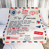 Personalized To My Fiancee Blanket From Fiance Love You Forever Always Airmail Letter Birthday Valentine Christmas Customized Fleece Blanket Blanket | Teecentury.com
