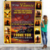 Personalized To My Fiancee Blanket From Fiance Name Sunset I Love You Birthday Anniversary Valentine's Day Christmas Gift Bed Quilt Fleece Throw Blanket Blanket | Teecentury.com