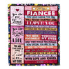 Personalized To My Fiancee Blanket From Fiance Wood I Love You More And More Soulmate Fiancee Anniversary Valentines Day Christmas Fleece Throw Blanket Blanket | Teecentury.com