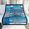 Personalized To My Fiancee Blanket From Fiance Wood Laugh Love Live Big Hug Fiancee Birthday Anniversary Valentines Day Christmas Customized Fleece Blanket | teecentury