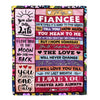 Personalized To My Fiancee Blanket From Fiance Wood Never Forget That I Love You Fiancee Anniversary Valentines Day For Her Christmas Fleece Throw Blanket Blanket | Teecentury.com