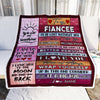 Personalized To My Fiancee Blankets From Fiance You Are My Love It A Big Hug Fiancee Birthday Valentine's Day Christmas Customized Fleece Blanket Blanket | Teecentury.com
