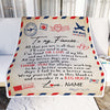 Personalized To My Fiancée Letter From Fiancé Blanket All That You are is All That Valentine's Day Birthday Gift Christmas Bed Quilt Fleece Throw Blanket Blanket | Teecentury.com