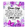 Personalized To My Gigi Blanket From Granddaughter Grandson Butterfly Love And Appreciate Gigi Birthday Mothers Day Christmas Customized Fleece Blanket | teecentury