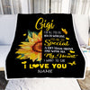 Personalized To My Gigi Blanket From Grandkids Granddaughter I Want To Say I Love You Sunfower Gigi Birthday Mothers Day Christmas Customized Fleece Blanket | teecentury