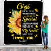 Personalized To My Gigi Blanket From Grandkids Granddaughter I Want To Say I Love You Sunfower Gigi Birthday Mothers Day Christmas Customized Fleece Blanket | teecentury