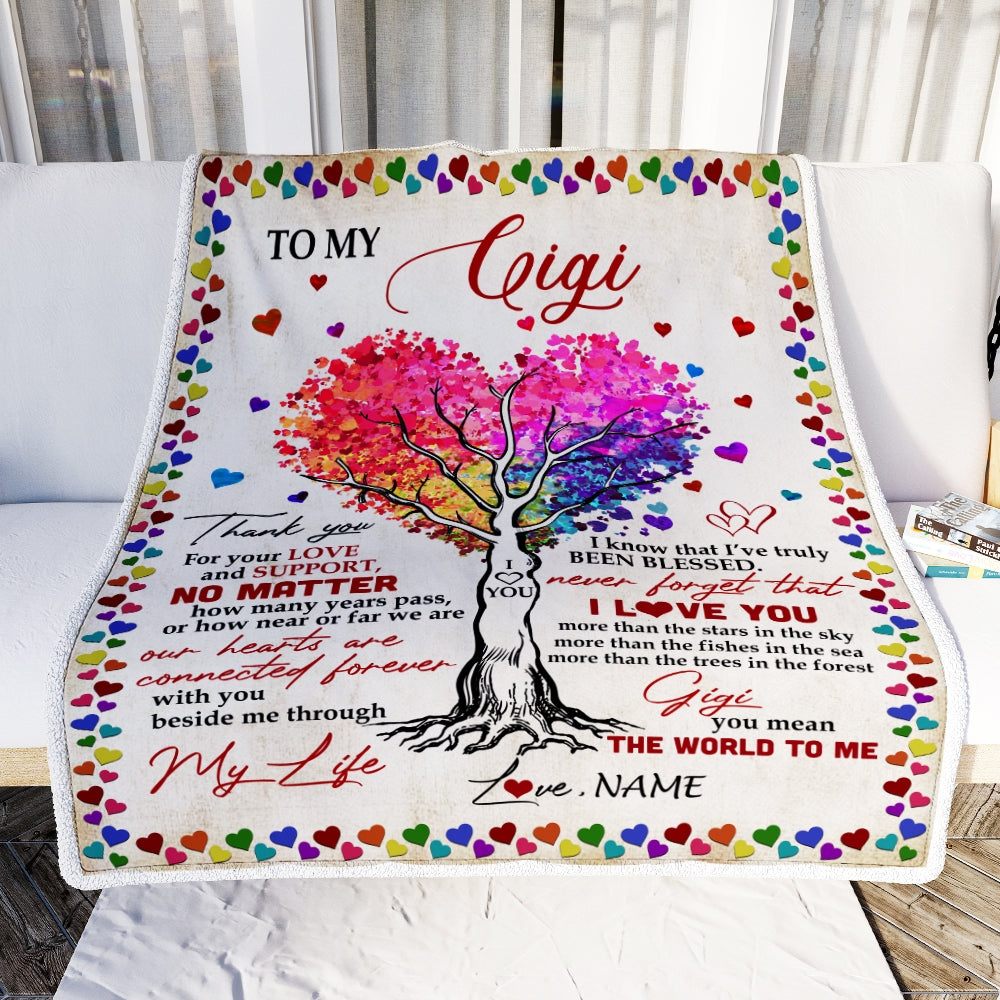 Personalized To My Gigi Blanket From Grandkids Never Forget That I Love You You Mean The World to Me Gigi Birthday Mothers Day Christmas Fleece Blanket Blanket | Teecentury.com