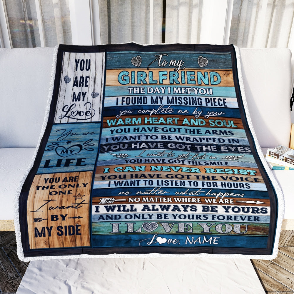 Personalized To My Girlfriend Blanket From Boyfriend I Love You Blessing Sweet Birthday Anniversary Valentine's Day Christmas Customized Fleece Blanket Blanket | Teecentury.com