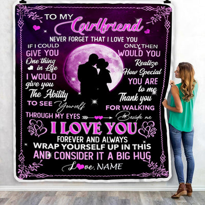 Personalized To My Girlfriend Blanket From Boyfriend I Love You