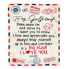 Personalized To My Girlfriend Blanket From Boyfriend I Love You Hugs Air Mail Letter Girlfriend Birthday Valentine's Day Christmas Customized Fleece Blanket Blanket | Teecentury.com