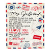 Personalized To My Girlfriend Blanket From Boyfriend Love You Forever Always Airmail Letter Birthday Valentine Christmas Customized Fleece Blanket Blanket | Teecentury.com