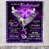 Personalized To My Girlfriend Blanket From Boyfriend Meeting You Was Fate Girlfriend Anniversary Valentines Day Birthday Christmas Fleece Throw Blanket | teecentury