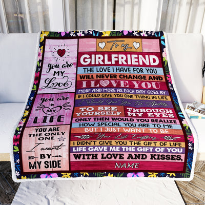 Personalized To My Girlfriend Blanket From Boyfriend Wood I Love You More And More Soulmate Girlfriend Anniversary Valentines Day Christmas Fleece Blanket Blanket | Teecentury.com