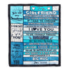 Personalized To My Girlfriend Blanket From Boyfriend Wood Laugh Love Live Big Hug Girlfriend Birthday Valentines Day Christmas Customized Fleece Blanket | teecentury