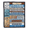 Personalized To My Girlfriend Blanket From Boyfriend Wood You Are My Sunshine I Love You Girlfriend Anniversary Valentines Day Christmas Fleece Throw Blanket | teecentury