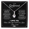 Alluring Beauty Necklace | Personalized To My Girlfriend Necklace From Boyfriend The Day I Met You Girlfriend Birthday Anniversary Valentines Christmas Customized Gift Box Message Card | teecentury