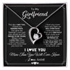 Forever Love Necklace | Personalized To My Girlfriend Necklace From Boyfriend The Day I Met You Girlfriend Birthday Anniversary Valentines Christmas Customized Gift Box Message Card | teecentury