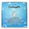 Forever Love Necklace | Personalized To My Goddaughter Necklace From Godmother Always Remember You Are Braver Goddaughter Jewelry Birthday Graduation Christmas Customized Message Card | teecentury